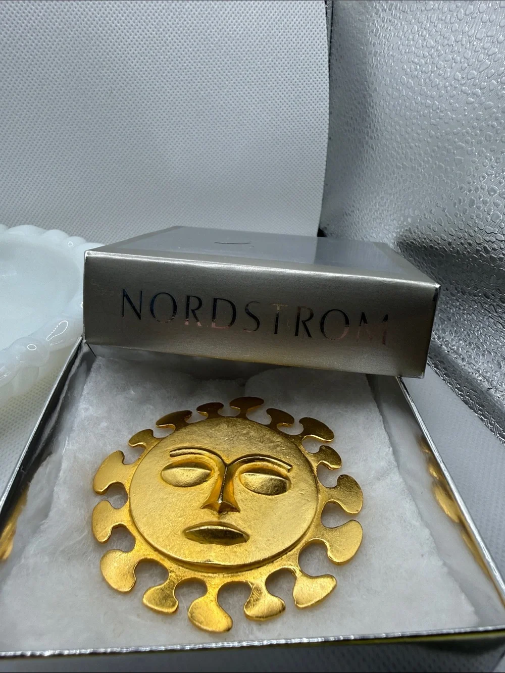 Vintage unsigned Maxine Denker huge celestial sun brooch pin pendant Nordstrom
